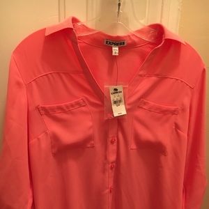 Never worn pink Express Portofino Shirt!